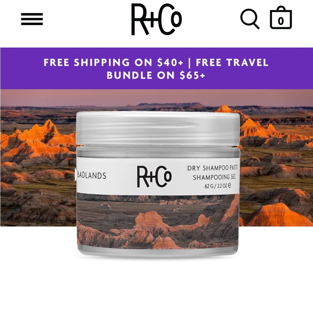 R+Co Badlands Dry Shampoo Paste